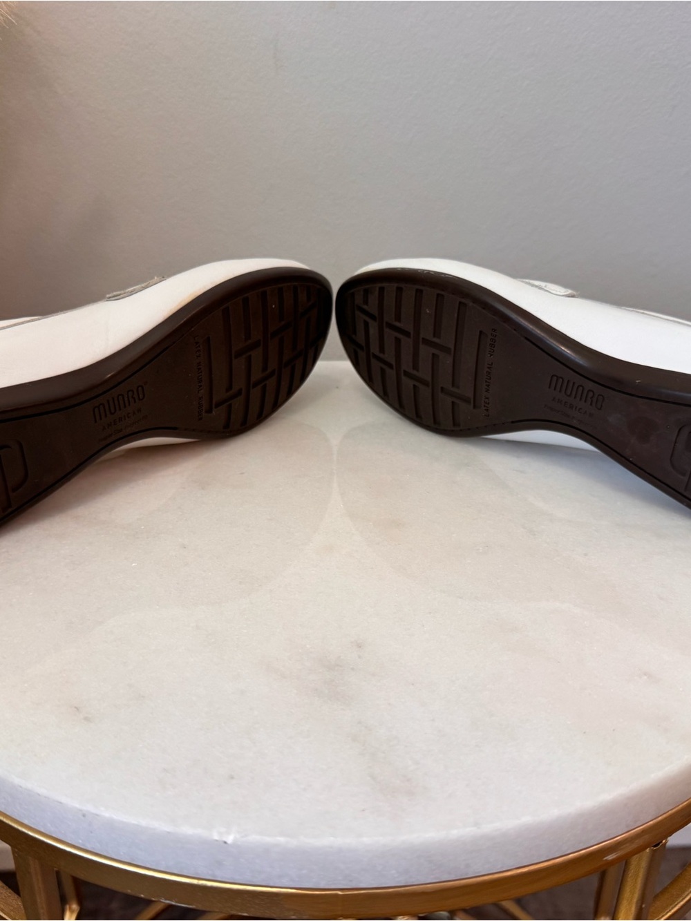 Munro White Leather Bit-Detail Loafers - Picture 11 of 12